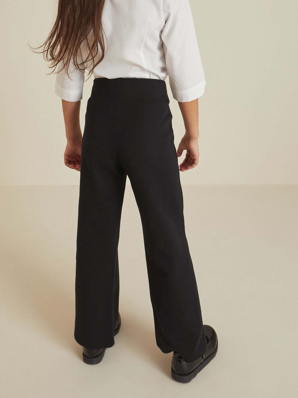 Брюки школьные без застежки для девочки Next 812-488, Черный