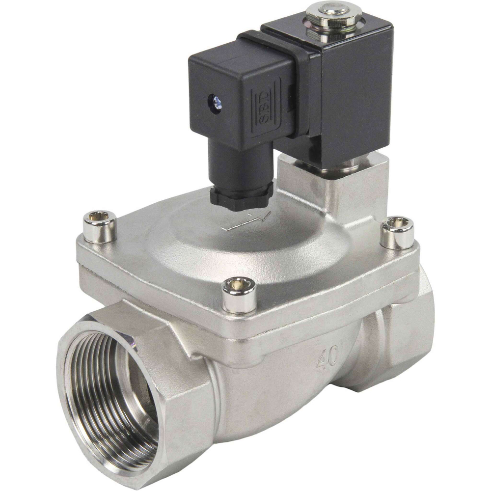 Two way normally closed indirect acting electric solenoid valve Elephant VS2W-401V-PU-NC G VITON 110/220V, body material - stainless steel AISI 304, seal - Viton