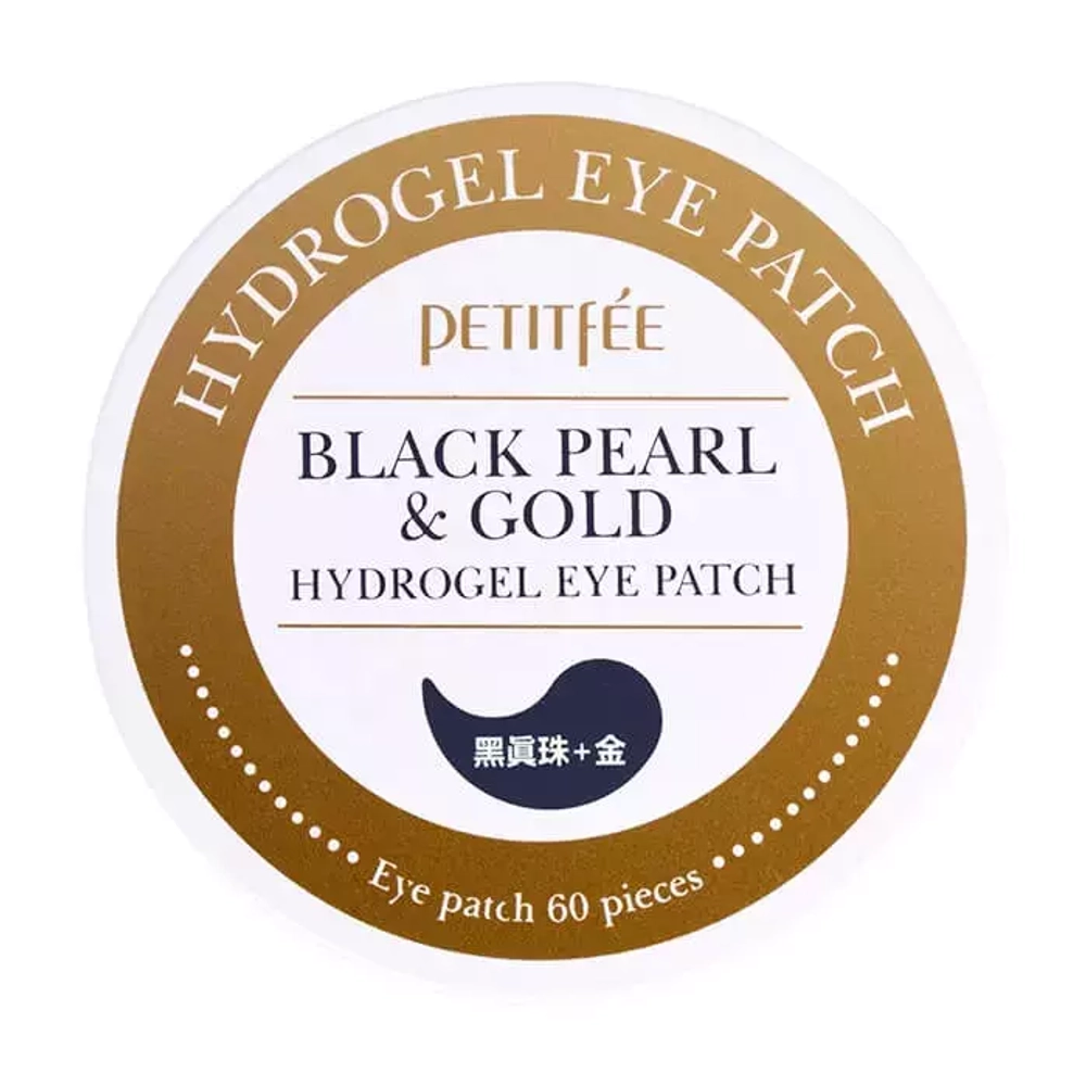 Патчи с черным жемчугом и золотом Petitfee Black pearl & gold hydrogel eye-spot patch, 60 шт