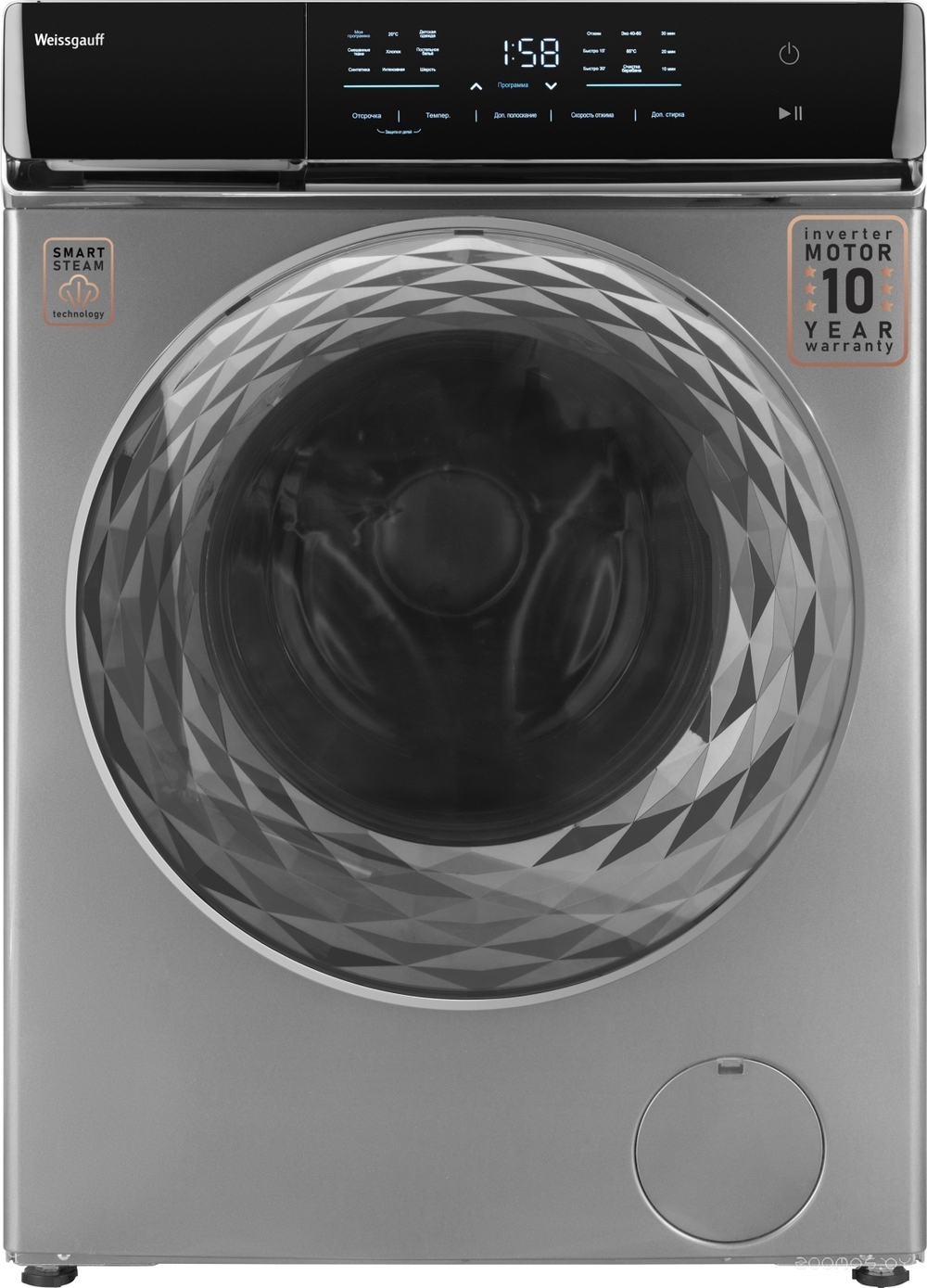 Стиральная машина WEISSGAUFF WM 879 Diamond Inverter Steam