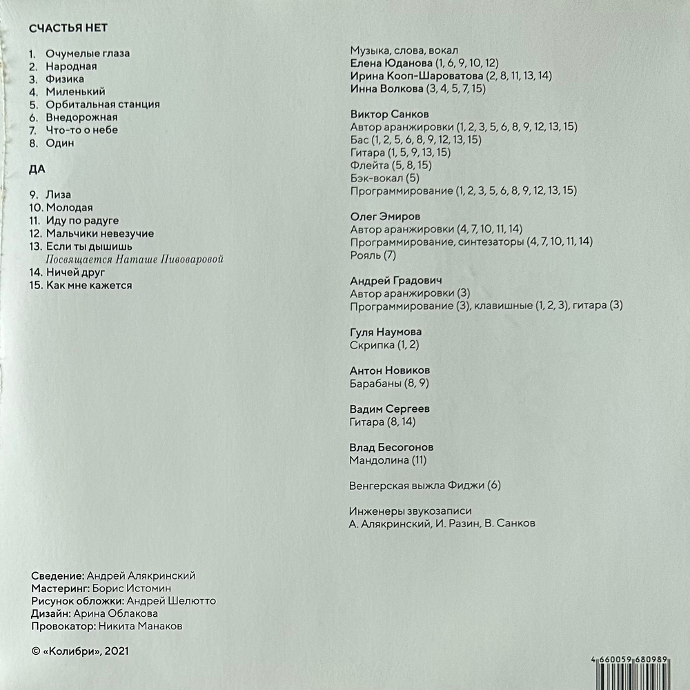Колибри ‎– Счастья нет (Россия 2021г.)