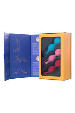 Набор вагинальных шариков Satisfyer  Balls C03 Double, силикон, ассорти,  3 см.