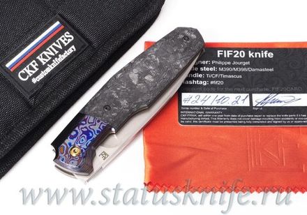 Нож CKF/Philippe Jourget FIF20 2021 (M390, ZircuTi bolster/clip, cool CF, Ti)