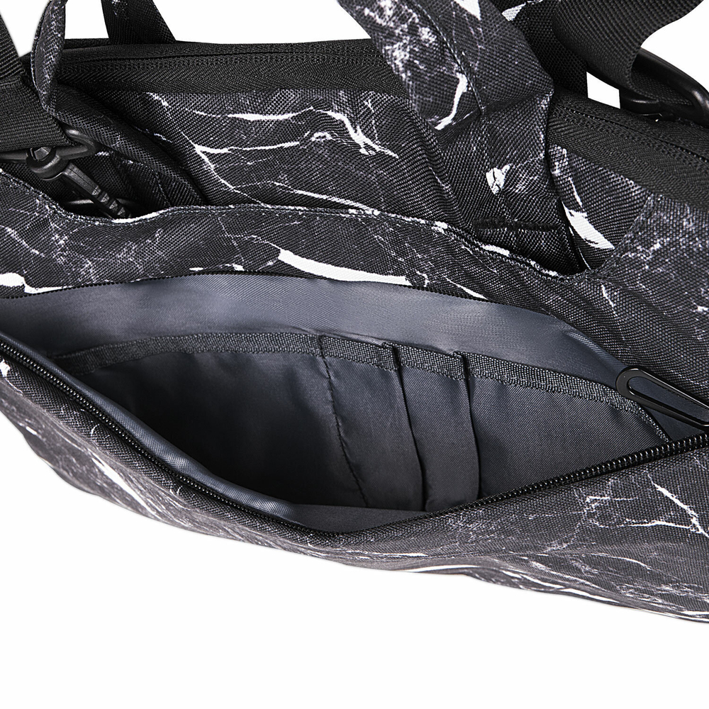 Сумка портфель BRAUBERG STYLE с отделением для ноутбука 13-14" 3 кармана "Marble" черная 26х36х3 см