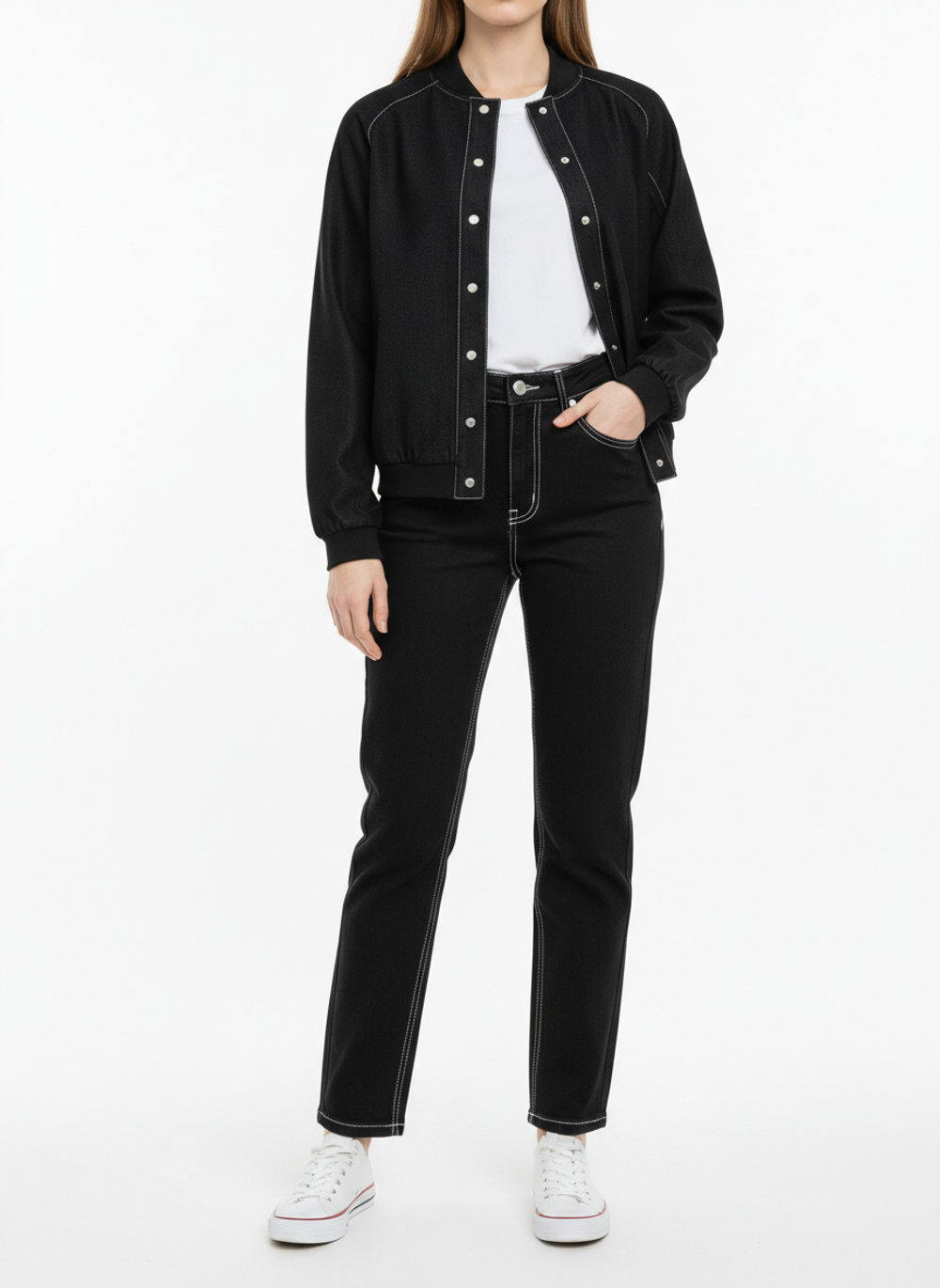 Джинсы Джоб, цвет черный деним