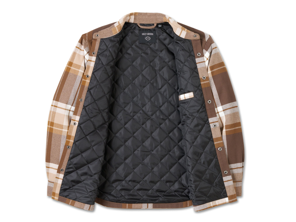 Рубашка Men's In Between The Line Shirt Jacket Brown Harley-Davidson