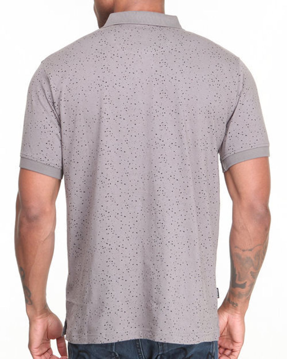 Поло серое мужское Sneaktip фото сзади