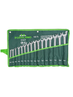 Ключи комбинированные, набор 16пр. (6-19, 22, 24мм) Forsland Forsland-5161P