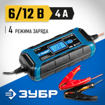 ЗУБР ЗУ-120, 6/12 В, 4 А, интеллектуальное зарядное устройство для аккумуляторов, Профессионал (59300)