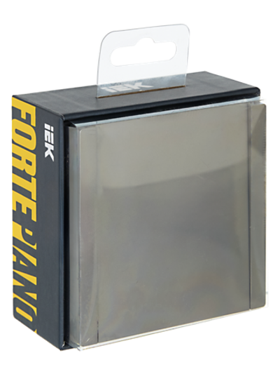 FORTE&PIANO Выключатель 1-клавишный перекрестный 10А FP512 сталь IEK