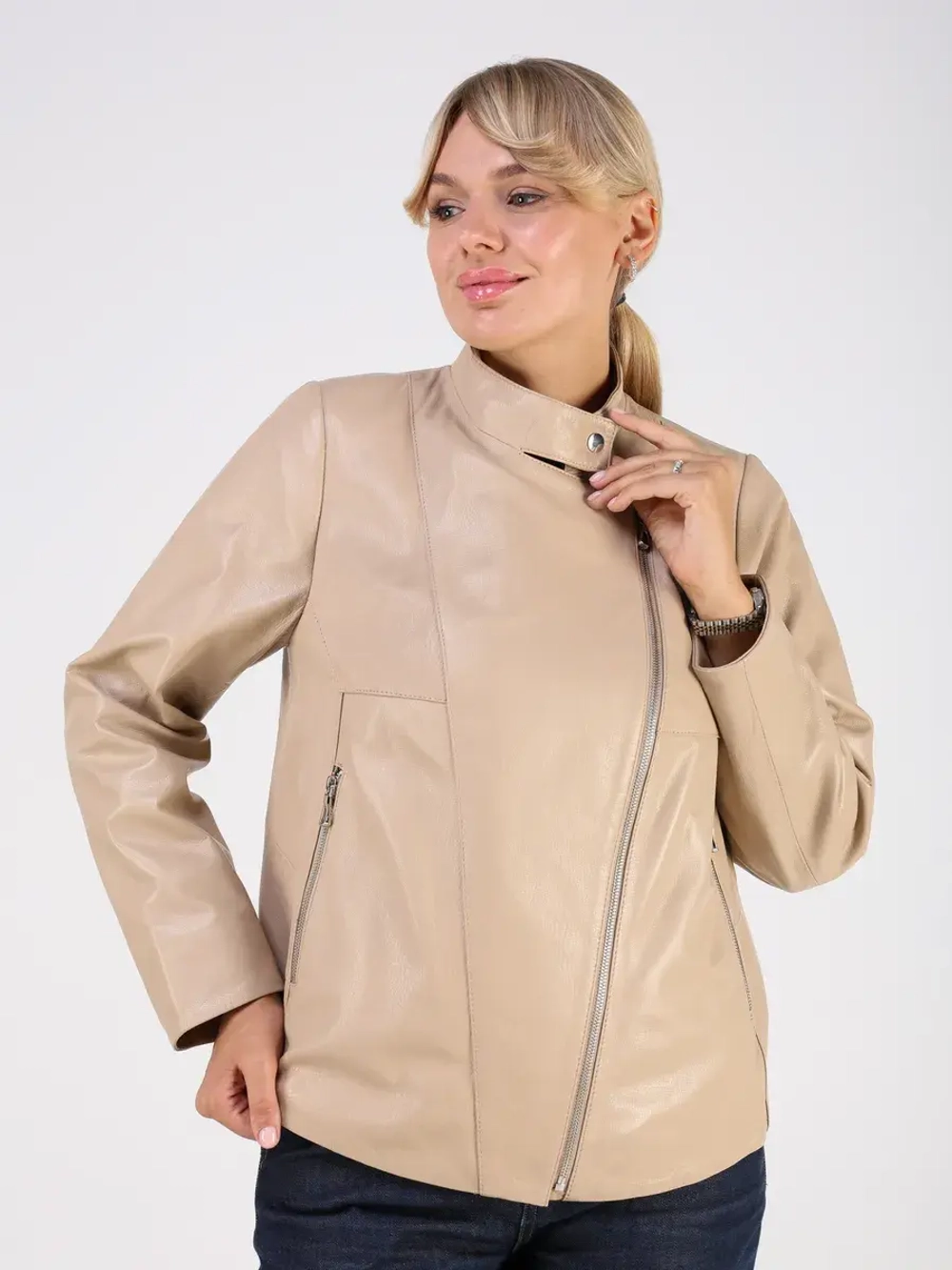 Кожаная куртка демисезонная косуха