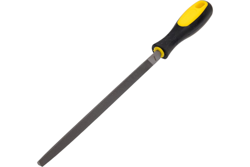 Напильник STAYER _PROFI_ трехгранный, с двухкомпонентной рукояткой, № 2, 250мм