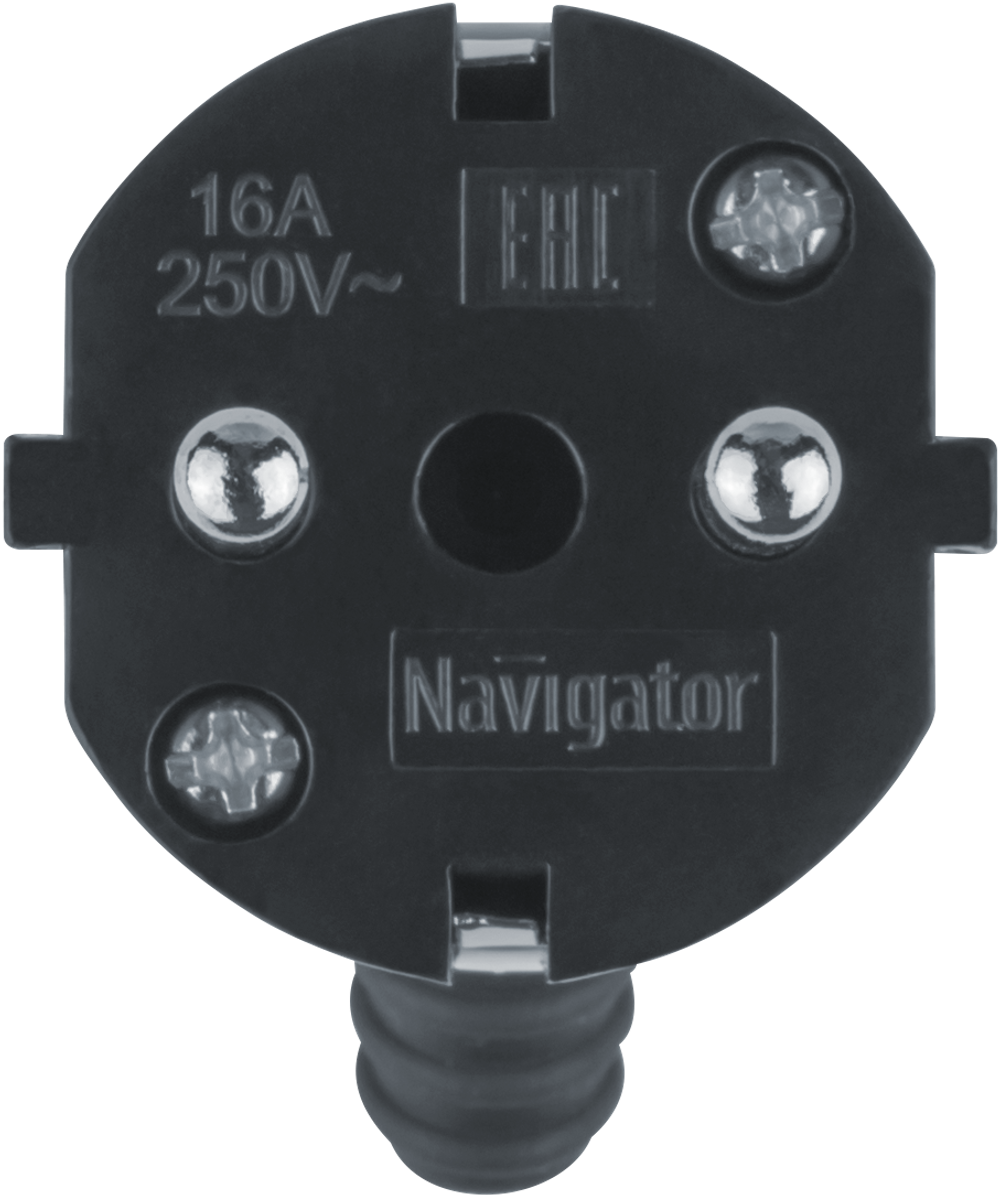 Вилка Navigator 61 361 NCA-PL03-16A-E-WH угловая с/з белая