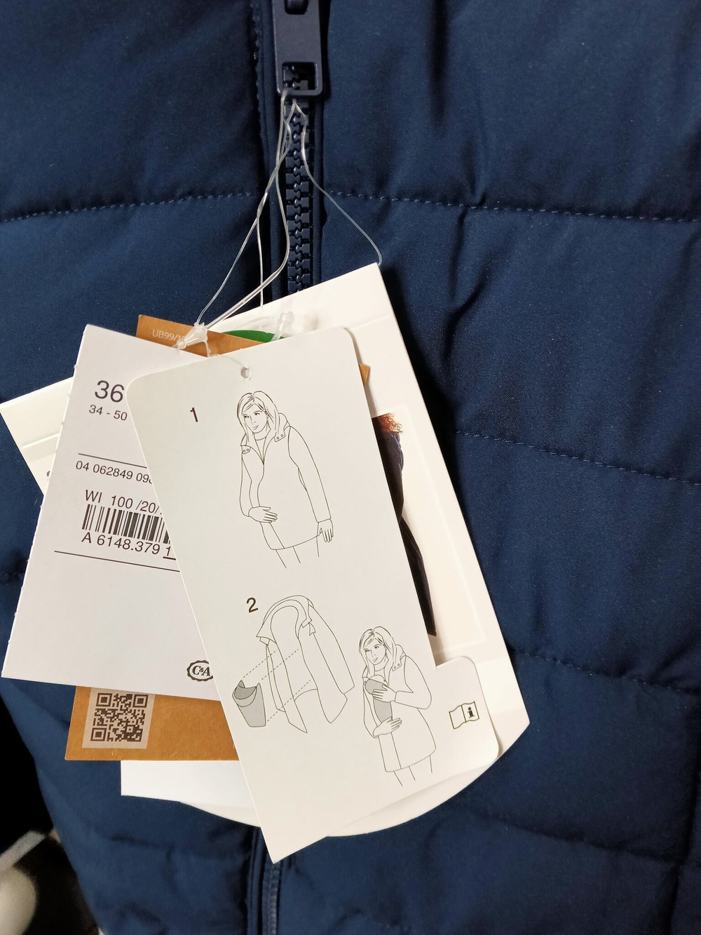 Куртка демисезонная 2 в 1 mum jacket для беременных и мамочек с грудничками. Размер 36 - от 42 до 44/46 русский