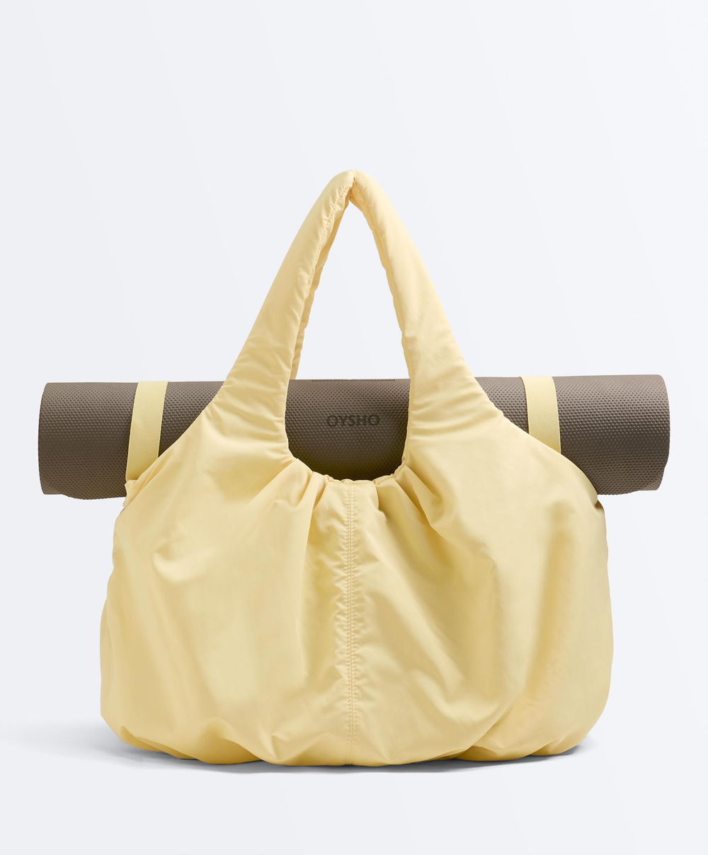 OYSHO Сумка-шоппер с эластичными ремнями, желтый