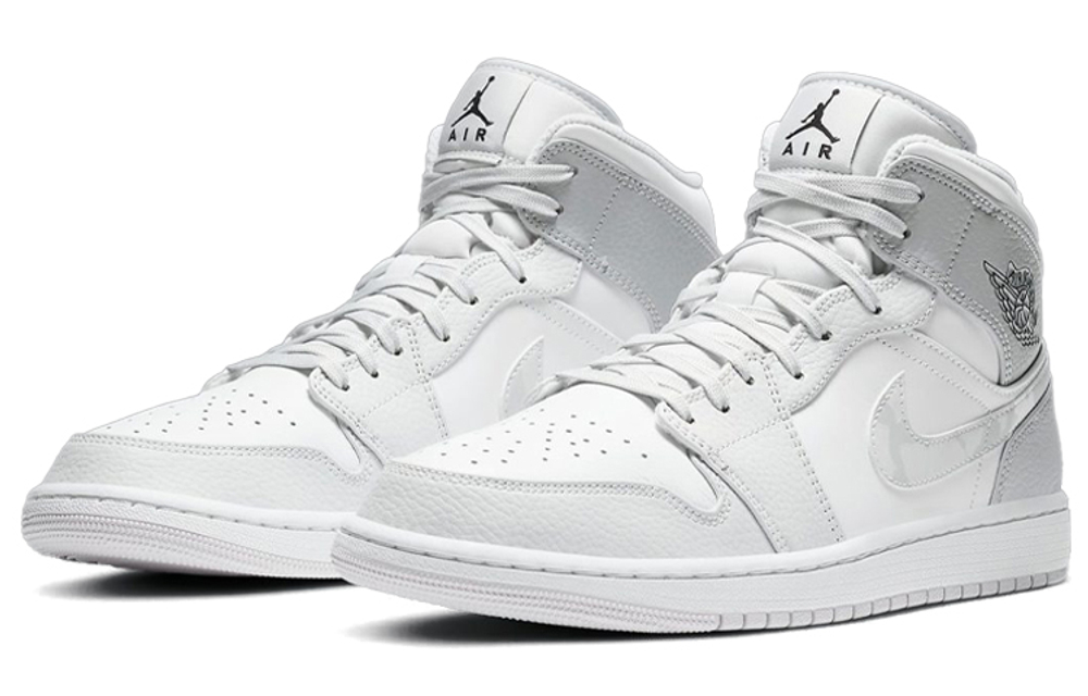 Air Jordan 1 Mid 'Swoosh Logo Grey Camo'