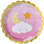 Тарелки бумажные «Детские грезы», в розовом цвете, 17 см, 6 шт