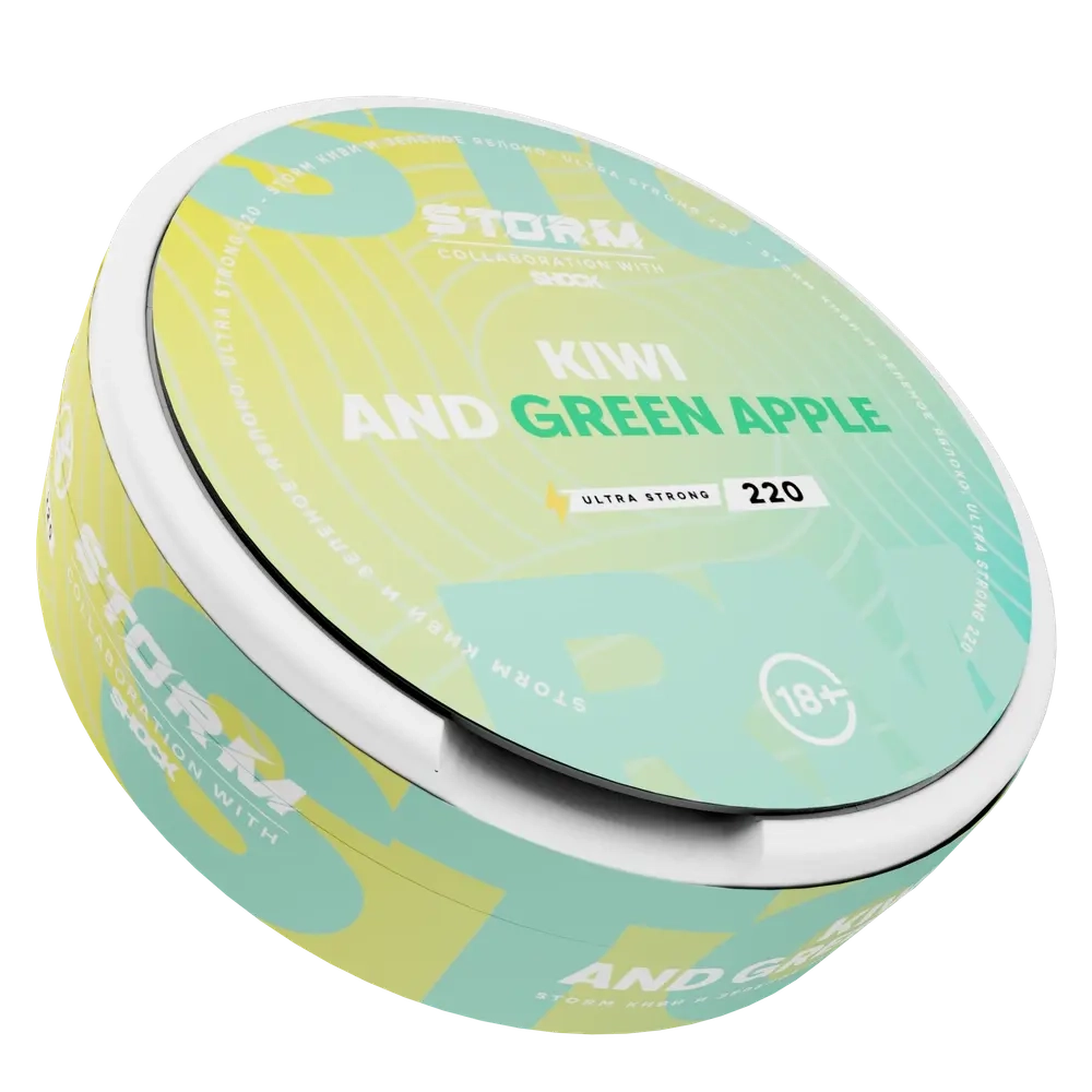 STORM BY ШОК KIWI AND GREEN APPLE (220 МГ) - КИВИ И ЗЕЛЕНОЕ ЯБЛОКО
