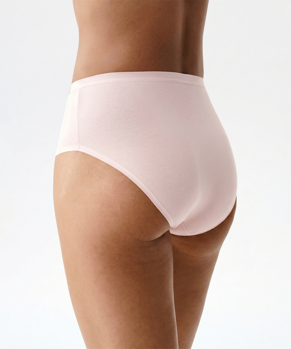 Трусы женские классика Atlantic, набор из 3 шт., хлопок, светло-розовые + пепельная роза + светло-бежевые, 3CLP-004
