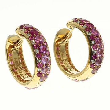 Серьги с Рубинами и Бриллиантами, E0103-0/13