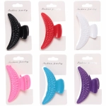 Заколка-краб для волос на блистере «Diana Collection - Lana», микс 6 цветов, 7.5см