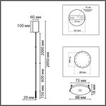 8400/3LA LN Подвес LED 3W 3000K 220V LEDIO