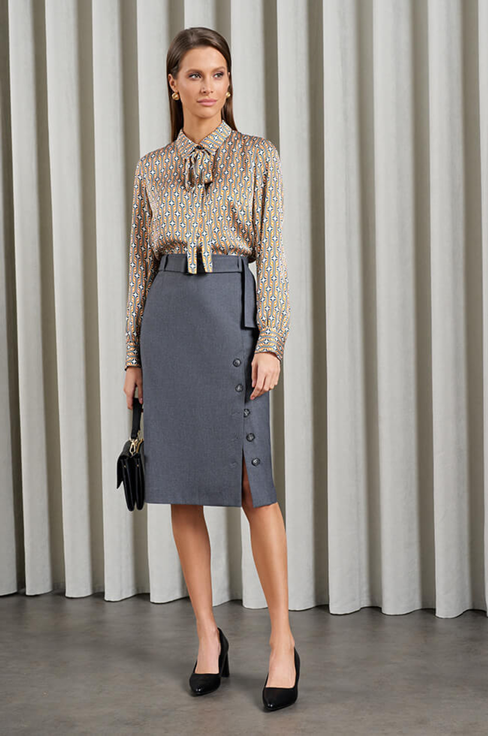 4816 Юбка женская (серый)