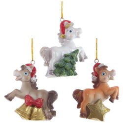 GAEM Фигурка декоративная подвесная "Лошадка", L5,5 W3 H7 см, 3в.