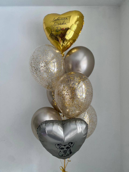 Воздушные гелиевые шары для подруги собака №4666