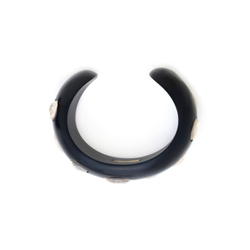 Браслет Nature Bijoux, Saint Honore, кафф из рога, с ракушками Capiz в смоле, NB26.1-13-44435 (черны