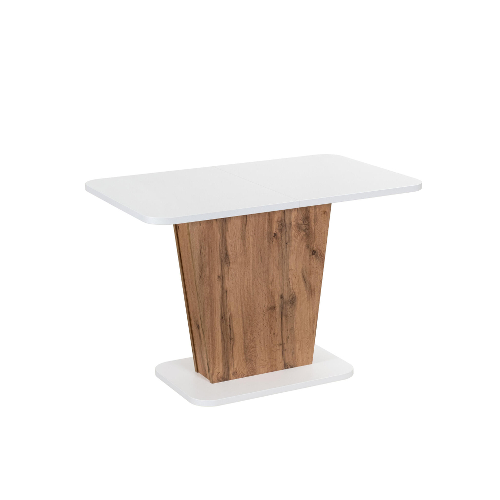 Стол обеденный GENT ЛДСП, 110-145x68,6x75,5 см, Дуб вотан/Белый