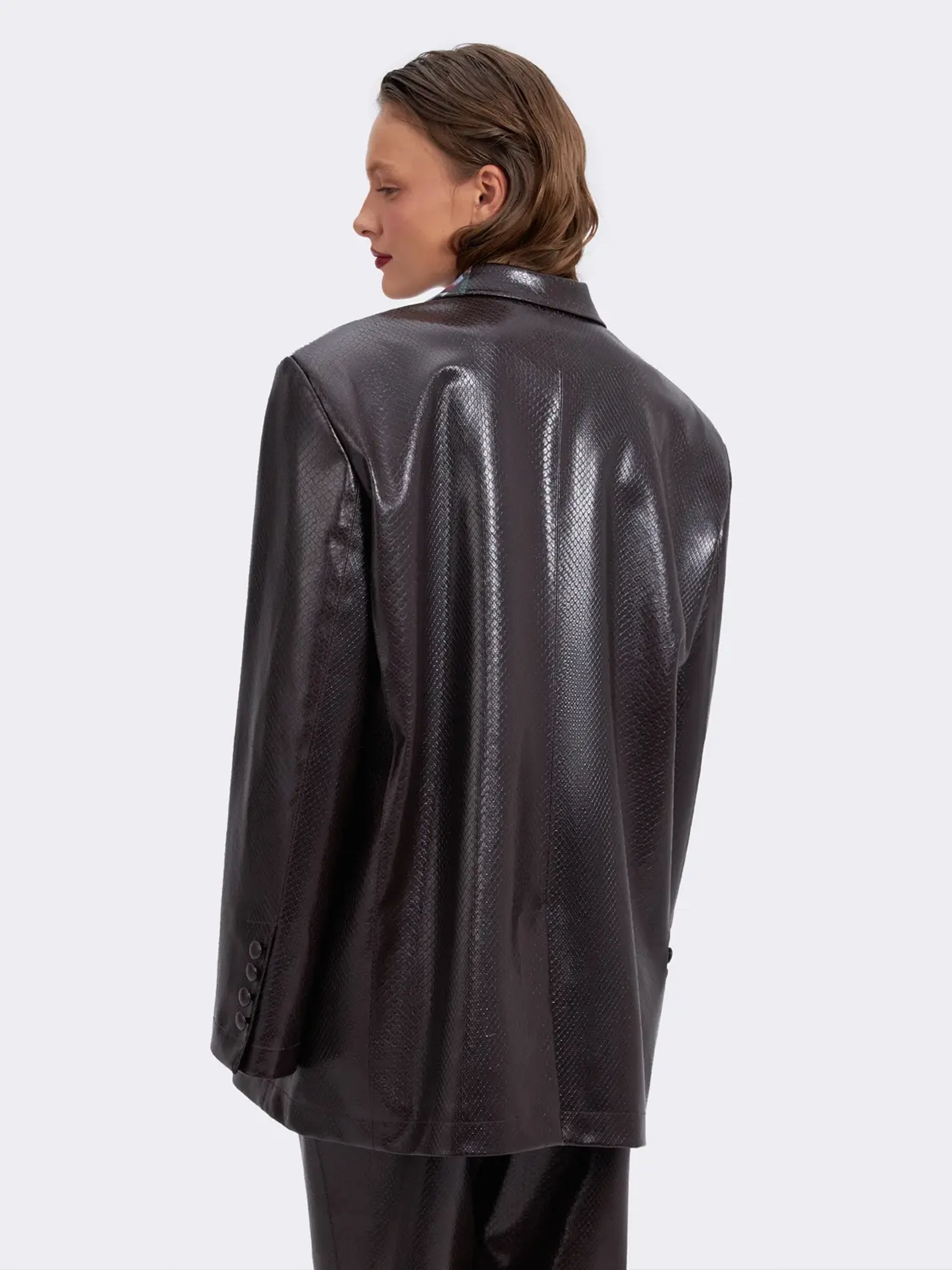 Жакет оверсайз из экокожи OLA OLA