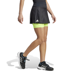 Женская теннисная юбка adidas Pleat Pro Skirt Women - Black, Neon Yellow