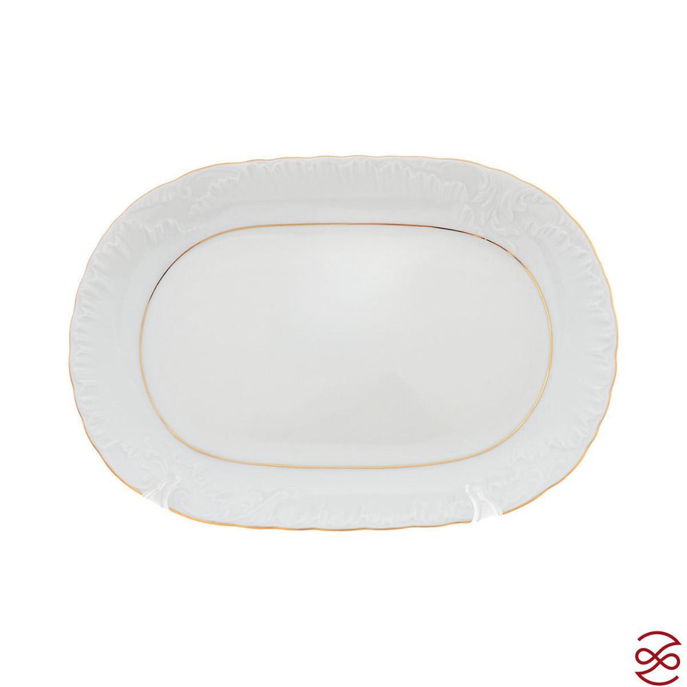 Блюдо овальное Repast Rococo с золот.полос.29 см