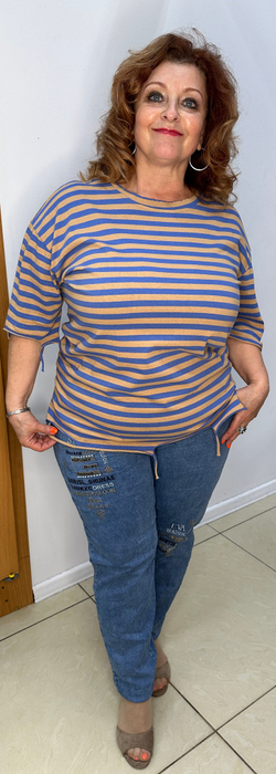 Футболка-"рванка" в полоску