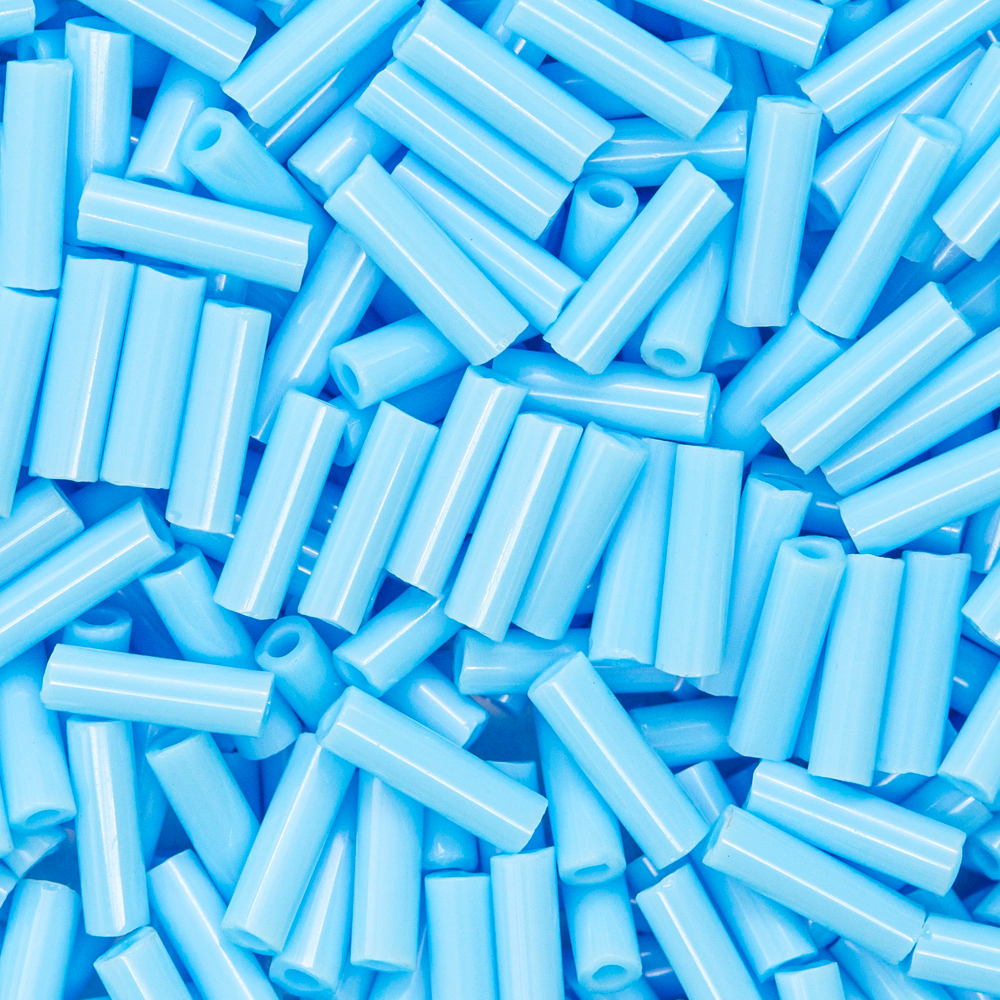 Японский бисер TOHO Bugle (стеклярус) 6mm (№43), непрозрачный глянцевый