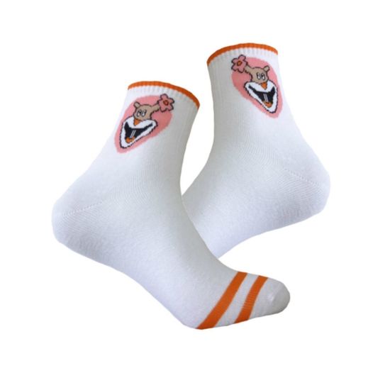 Носки Губка Боб Сэнди Чикс, р-р 35-38 (белый/персиковый)