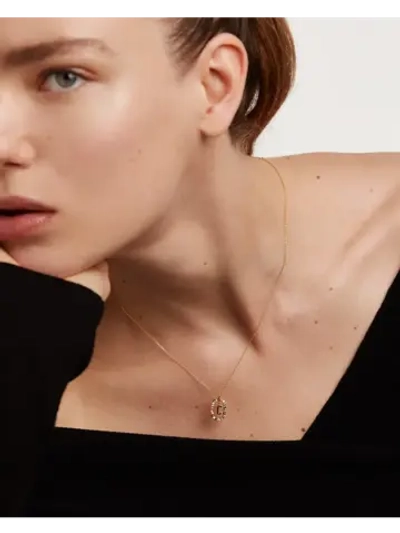 Колье Буква C серебро 925 пробы покрытое золотом