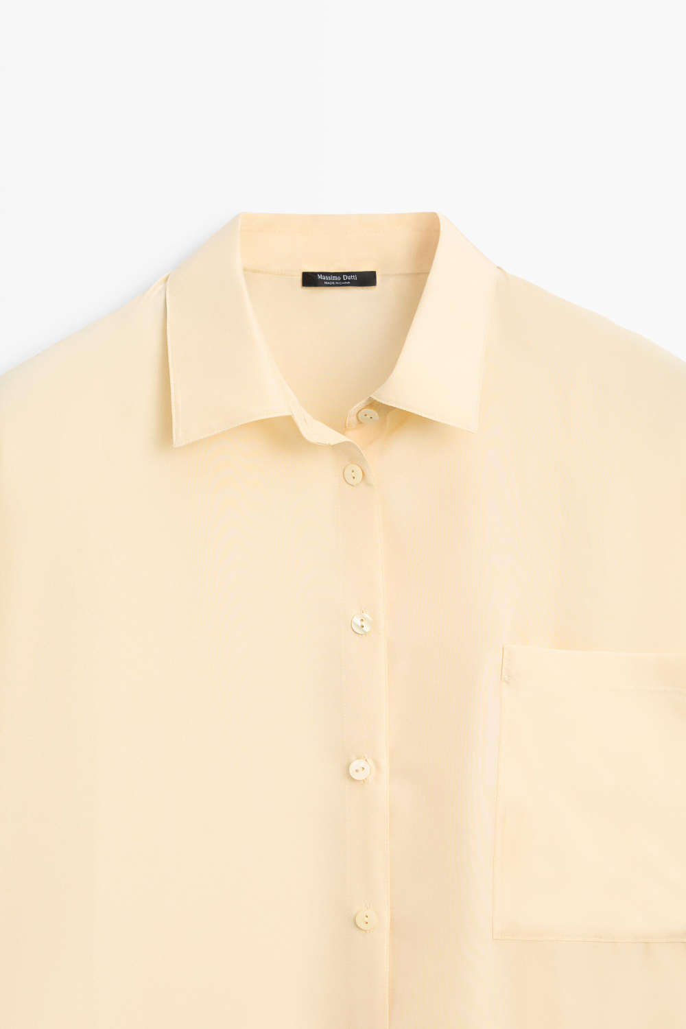 Massimo Dutti Рубашка из 100% шелка, желтый