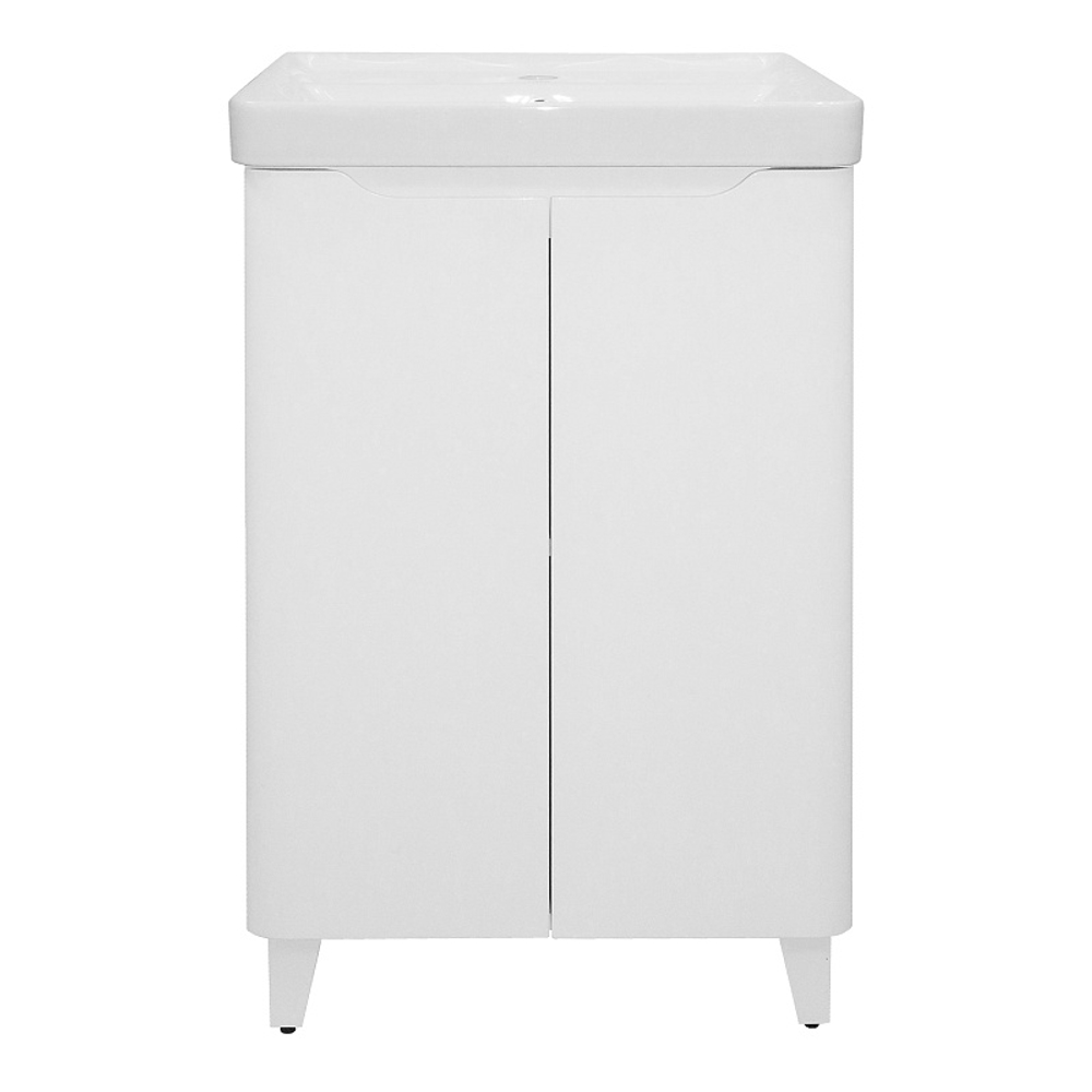 Комплект Аzario Тумба LOTOS 50 Н 500х475х880 напольная, с раковиной Monte 50, белый глянцевый (CS00094663)