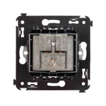 Розетка TV-FM-SAT в стену, "Avanti", "Закаленная сталь"