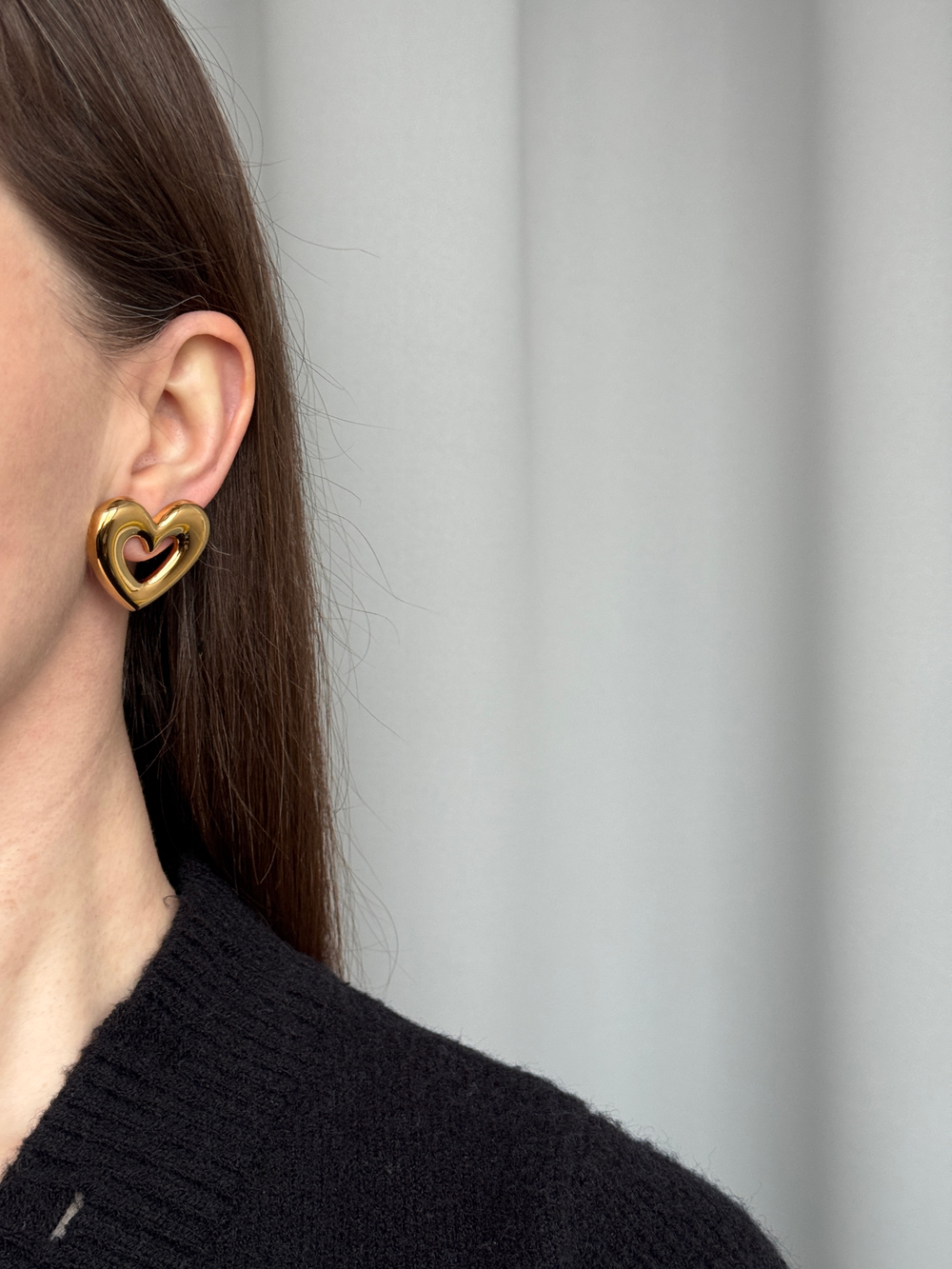 Серьги Сердечки Monet