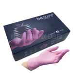 BENOVY Перчатки нитриловые M розовые (50 пар)