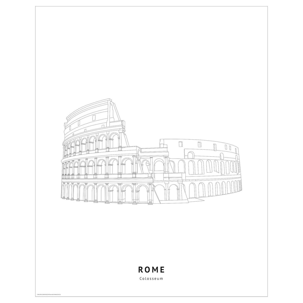 IKEA BILD  (ИКЕА БИЛД)  -  Плакат, Колизей, Рим, 40x50 см