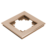 Рамка 1-местная, металл, STEKKER, MFR00-7001-02, серия Катрин, шампань 50010