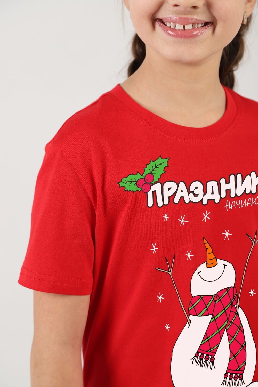 Фуфайка (футболка) для девочки Карнавал-1 Виотекс КРАСНЫЙ