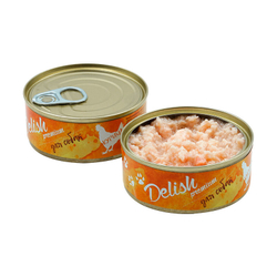 НАБОР Консервы DELISH Premium для собак с курицей - 6 шт х 100 гр
