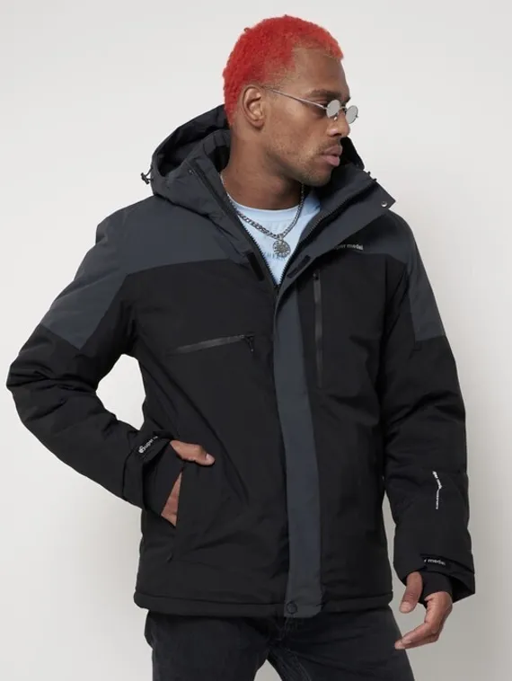 Куртка горнолыжная мужская, цвет чёрный, размер 48