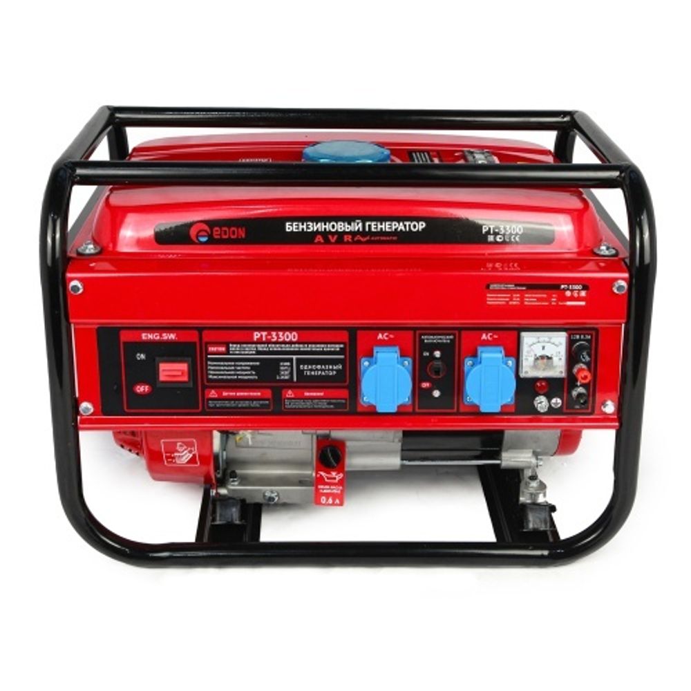 Генератор бензиновый EDON PT-3300, ручной пуск, 3 кВт