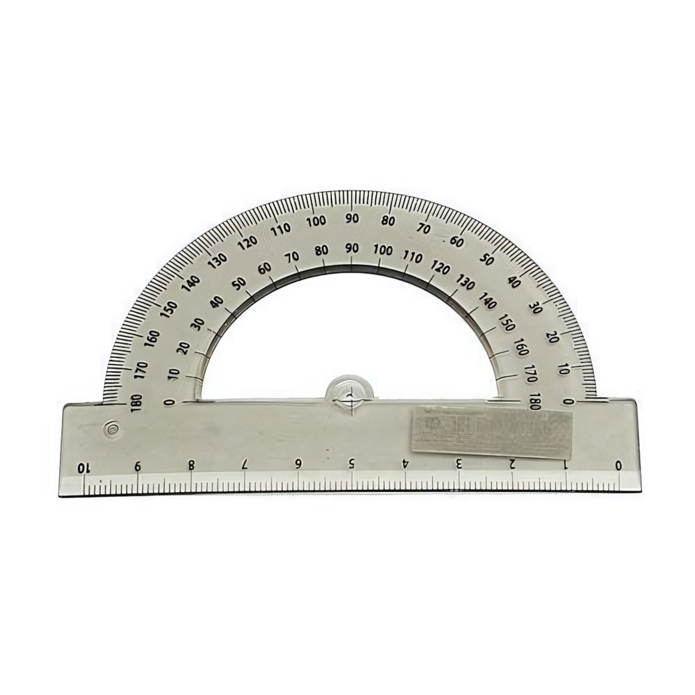 Транспортир прозрачный 10 см (ТР-6015), кратно 20 (Проф-Прогресс)